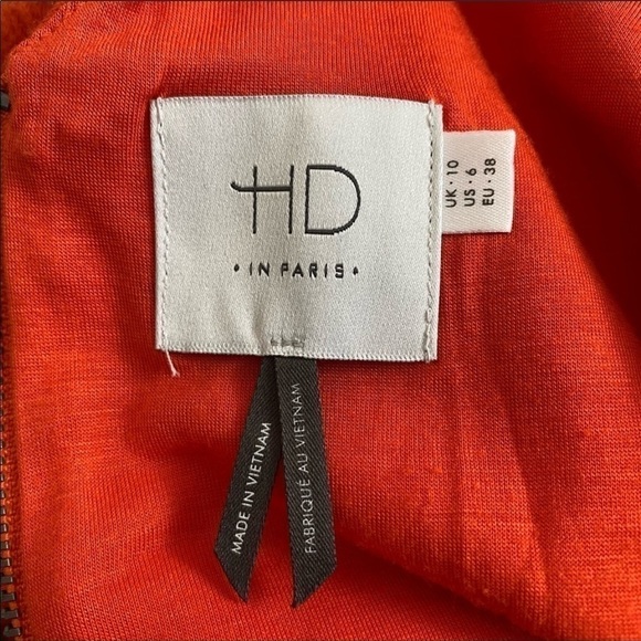 ANTHROPOLOGIE HD IN PARIS Ardmore Faux Wrap Dress Orange Bohemian v-neck 6 - Picture 8 of 10